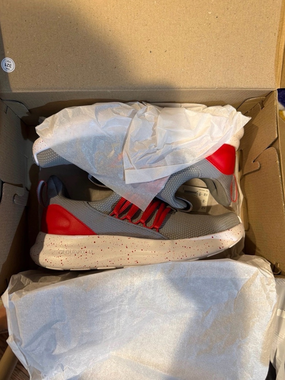 Kids Adidas Sneakers in Gray and Red